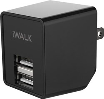 DUAL USB WALL CHARGER BLACK