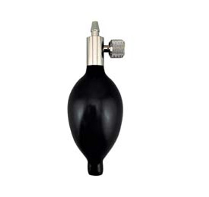 BULB WITH CHROME-PLATED DEFLATION VALVE FOR SPHYGMOMANOMETERS