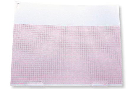 MORTARA BURDICK COMPATIBLE ECG EKG CHART PAPER - 007868 SIZE 216 X 280 BLANK HEADER200 SHEETS