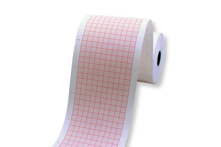 GE HEALTHCARE MARQUETTE COMPATIBLE ECGEKG CHART PAPER - 9402-036 SIZE 108 X 23 FULL RED GRID