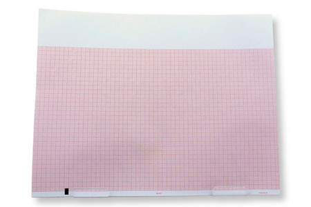 MORTARA BURDICK COMPATIBLE ECGEKG CHART PAPER - 9100-026-50 SIZE 215 X 280 BLANK HEADER250 SHEETS S