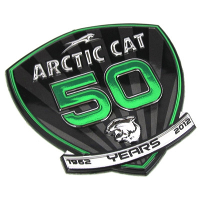 ARCTIC CAT 50TH ANNIVERSARY HOOD EMBLEM - GREEN CHROME Replacement