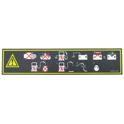 E-Z-GO ENGINE WARNING DECAL