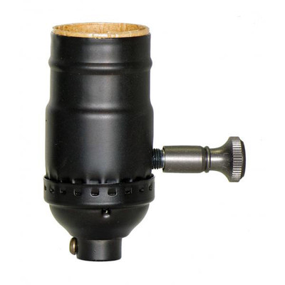 150W FULL RANGE TURN KNOB DIMMER SOCKET 18 IPS 3 PIECE STAMPED SOLID BRASS DARK ANTIQUE BRASS FI INISH; 120V Replacement