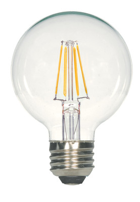 6.5W G25 LED CLEAR MEDIUM BASE 3000K 810 LUMENS 120V Replacement