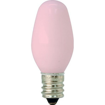 4 WATT 120 VOLTS C7 NIGHT LIGHT BULB CERAMIC PINK