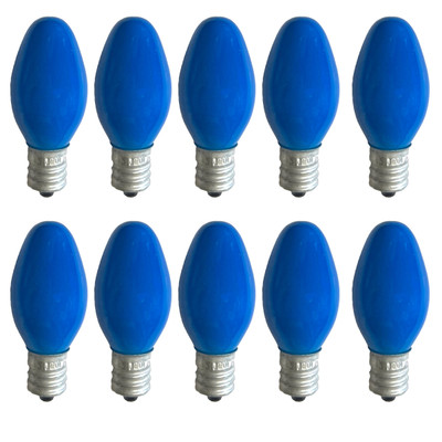 Interlight C7 Ceramic Blue 4W 120V Replacement Night Light Bulb Incandescent
