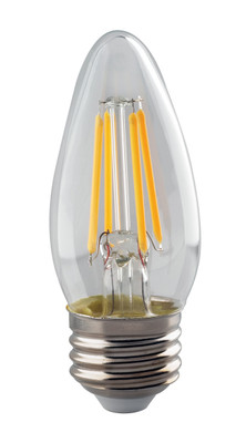 4W B11 LED CLEAR MEDIUM BASE 2700K 350 LUMENS 120V Replacement