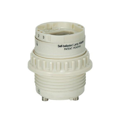 PHENOLIC SELF-BALLASTED CFL LAMPHOLDER WITH UNO RING 277V 60HZ 0.15A 13W G24Q-1 AND GX24Q-1 2 HEIGHT; 1-1/12" WIDTH