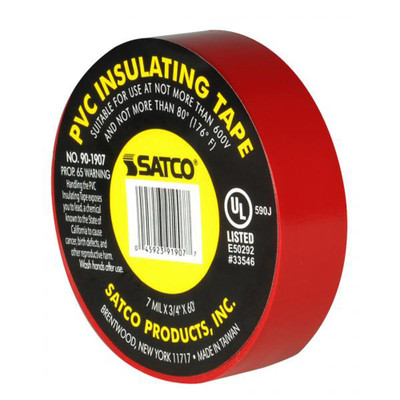 PVC ELECTRICAL TAPE 34" X 60 FOOT RED