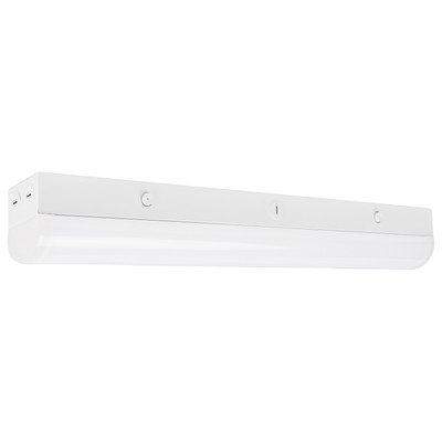 LED 2 FT. LINEAR STRIP LIGHT 20W WHITE FINISH CCT SELECTABLE 100-277V INTEGRATED EM SENSOR