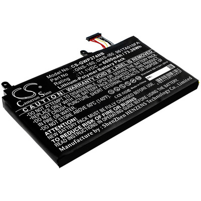 11.1V 6600MAH 73.26WH BLACK 164.62 X 107.82 X 12.60MM Replacement