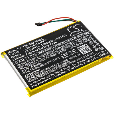 3.7V 1300MAH 4.81WH BLACK 63.15 X 41.70 X 4.30MM