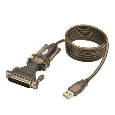 5' USB TO SERIAL ADAPTER CABLE USB-A TO DB25 MM