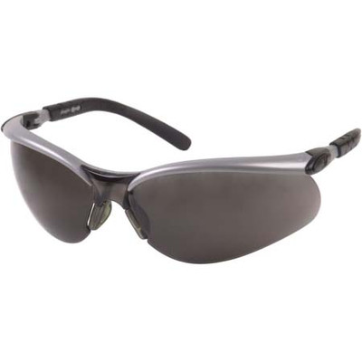 3M BX SILVER AND BLACK FRAME SAFETY GLASSES GRAY ANTI-FOG LENS ADJUSTABLE TEMPLE LENGTHS