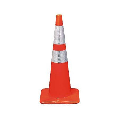 3M 28 INCH ORANGE REFLECTIVE TRAFFIC SAFETY CONE CONSTRUCTED OF EXTRA-HEAVY PVC