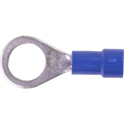 HAINES PRODUCTS VINYL INSULATED RING TERMINAL WITH BUTTED SEAM FOR WIRE SIZE 16-14 GAUGE AND 516 IN NCH STUD OR SCREW 100 PER BOX