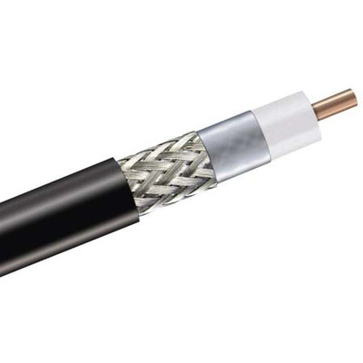 COMMSCOPE 50 OHM BRAIDED COAXIAL CABLE BLACK NON-HALOGENATED FIRE RETARDANT POLYOLEFIN JACKET
