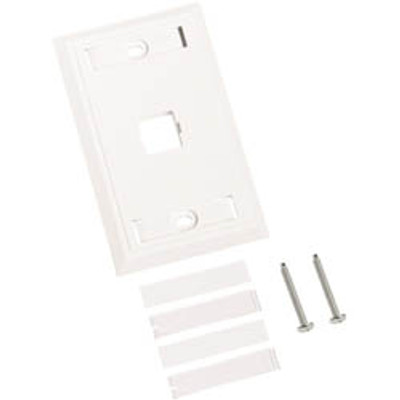 COMMSCOPE L TYPE FLUSH MOUNTED FACEPLATE ONE PORT WHITE