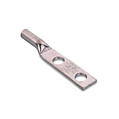 THOMAS AND BETTS COPPER TWO-HOLE LUG LONG BARREL BLIND END MAX 35KV WIRE SIZE 14-10 AWG 14 INCH BO OLT SIZE 5/8 INCH HOLE SPACING TIN PLATED