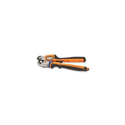 THOMAS AND BETTS MANUAL CRIMP TOOL FOR CRIMPING D E F G H NON-INSULATED TERMINALS FEATURES COMFORT C CRIMP ERGONOMIC DESIGN AND SHURE-TAKE RATCHET