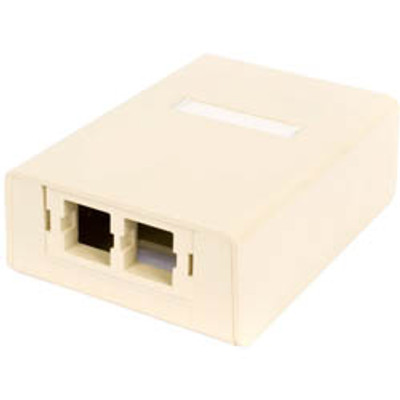 COMMSCOPE M200 SURFACE MOUNT BOX TWO PORT IVORY FOR USE WITH M-SERIES MODULAR INFORMATION OUTLET