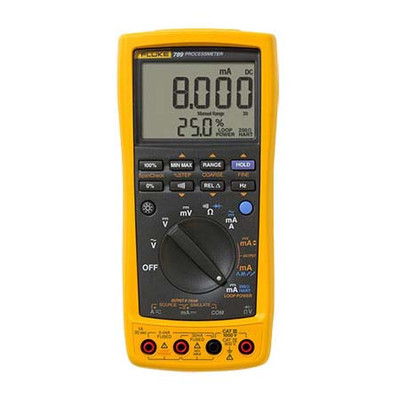 FLUKE DIGITAL MULTIMETER LOOP CALIBRATOR IN ONE UNIT ACDC VOLT OHM ACDC CURRENT FREQ DIODE AND CON NTINUITY TRUE RMS CAT III VOLTAGE