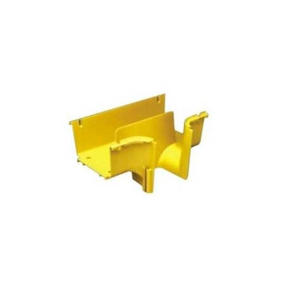 TE CONNECTIVITY 4X6 YELLOW DOWNSPOUT WITH 4 INCH EXIT FOR FIBER FEED