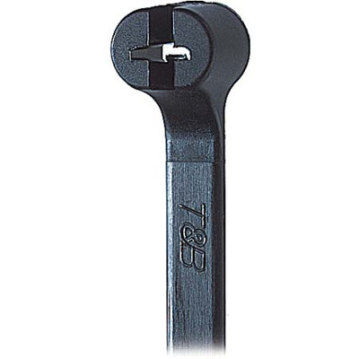 THOMAS BETTS TY-RAP CABLE TIES 145 INCH 30LB CABLE TIE WITH INTEGRAL STAINLESS STEEL LOCKING DEVIC CE BLACK NYLON FOR OUTDOOR USE UV RESISTANT