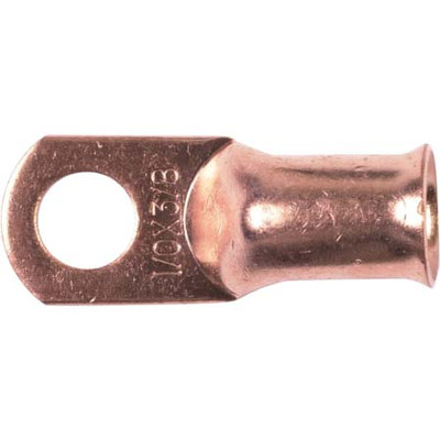 HAINES PRODUCTS ONE HOLE COPPER LUG WIRE GAUGE 10 STUD SIZE 38 INCH USED FOR GROUNDING 10 PACK
