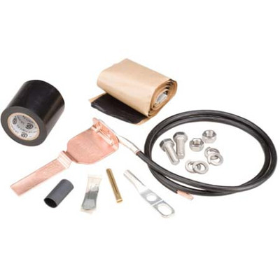 ANDREW GROUNDING KIT FOR 2-14 INCH 3 INCH DIAMETER CABLES INCLUDES 60 INCH GROUND WIRE W SOLID C COPPER STRAP WEATHERPROFFING AND TWO HOLE LUG