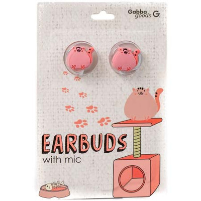 GABBA GOODS SILICONE EARBUDS FAT CAT