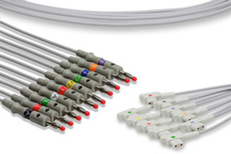 EKG LEADWIRES 10 LEADS BANANA