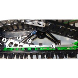 ARCTIC CAT HEAVY-DUTY HCR RAIL BRACE KIT - UNPAINTED - 2012-2013 M 153 INCH Replacement