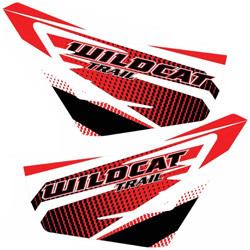ARCTIC CAT WRAPS ALUMINUM DOOR GRAPHICS - BLACK RED - 2015 WILDCAT TRAIL XT Replacement