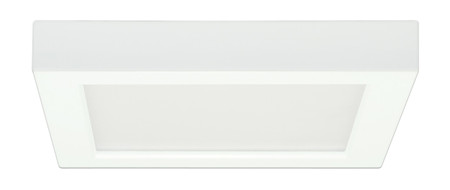 13.5 WATT 7 INCH FLUSH MOUNT LED FIXTURE 3000K SQUARE SHAPE WHITE FINISH 120 VOLTS 90CRI