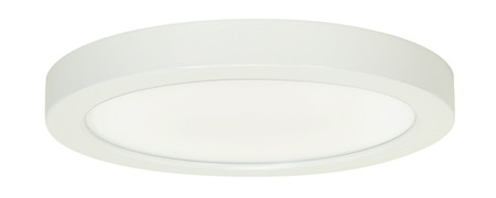 18.5 WATT 9 INCH FLUSH MOUNT LED FIXTURE 4000K ROUND SHAPE WHITE FINISH 120 VOLTS