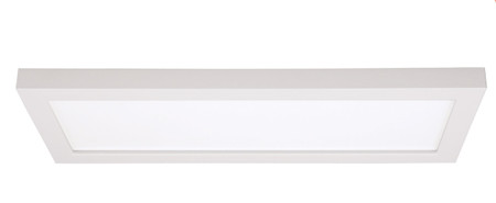 Interlight 24 Watt 18 Inch x 7 Inch Flush Mount Fixture 3000K 90 CRI Rectangle Shape White Finish 120 Volts Replacement LED Light