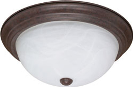 3 LIGHT ES 15 INCH FLUSH FIXTURE WITH ALABASTER GLASS 3 13W GU24 LAMPS INCLUDED OLD BRONZE TRANSITIO