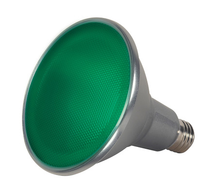 15 WATT PAR38 LED GREEN 40 DEGREE BEAM SPREAD MEDIUM BASE 120 VOLTS