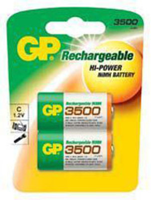 GP C RECHARGABLE 3500MAH NIMH BATTERY 2PK