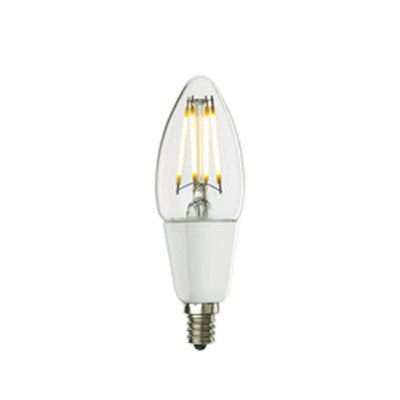 LED4B1127KFILD 4-WATT DIMMABLE LED FILAMENT B11 CHANDELIER BULB 40W EQUIVALENT CANDELABRA BASE , WARM WHITE