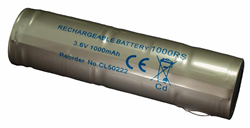 1000mAh 3.6V Rechargeable NiMH Button Top Battery with Side Tab