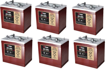 DEEP-CYCLE GEL BATTERY GC2 189AH 6 PACK 36 TOTAL VOLTS