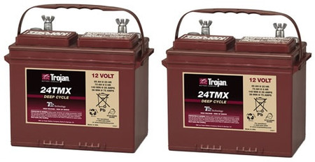 12 VOLT DEEP-CYCLE FLOODED BATTERY 24 85AH 2 PACK 24 TOTAL VOLTS