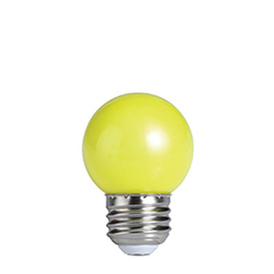 LEDG14Y 1 WATT AMBIENT LED COLOR LIGHT G14 BULB MEDIUM BASE YELLOW