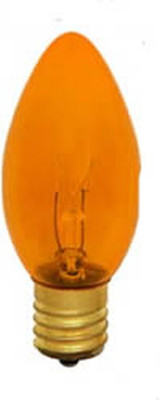 Interlight 7W C9 Intermediate Transparent Amber Replacement Light Bulb Wattage