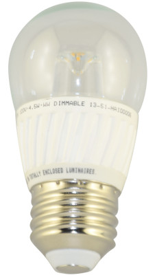 LED A15 4.5 WATTS SOFT WHITE DAYLIGHT CLEAR 40 WATT EQUIVALENT DIMMABLE