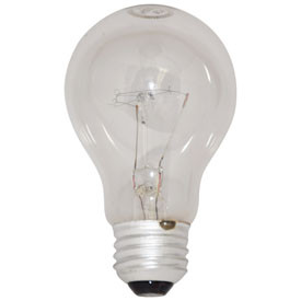 Satco S3912 60W Clear 20000 Hour E26 Replacement Light Bulb Incandescent