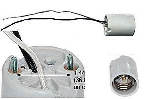 Interlight SL39139 Mogul Base Socket 10.5in Leads E39 Replacement Lamp Holder Socket